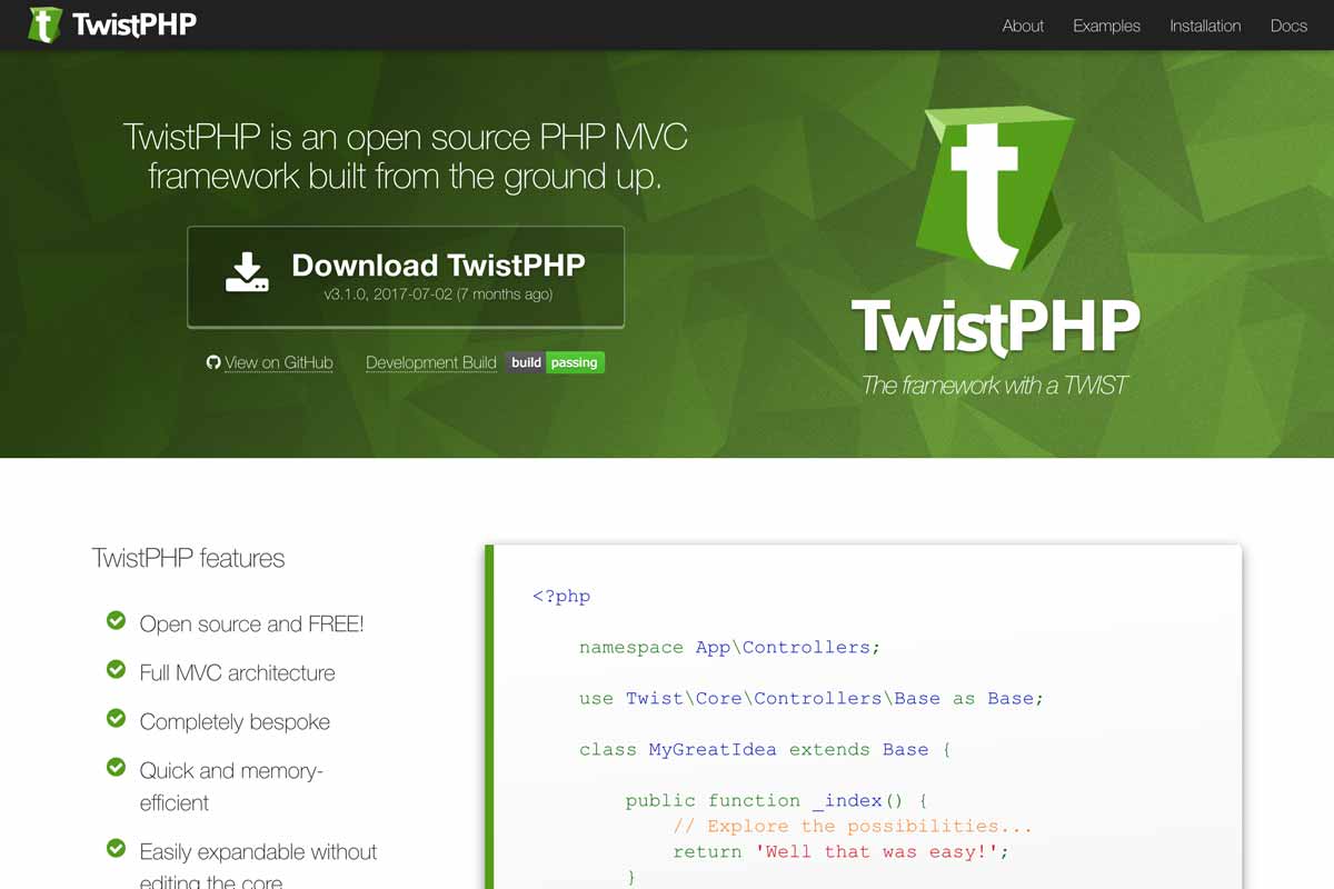 TwistPHP website